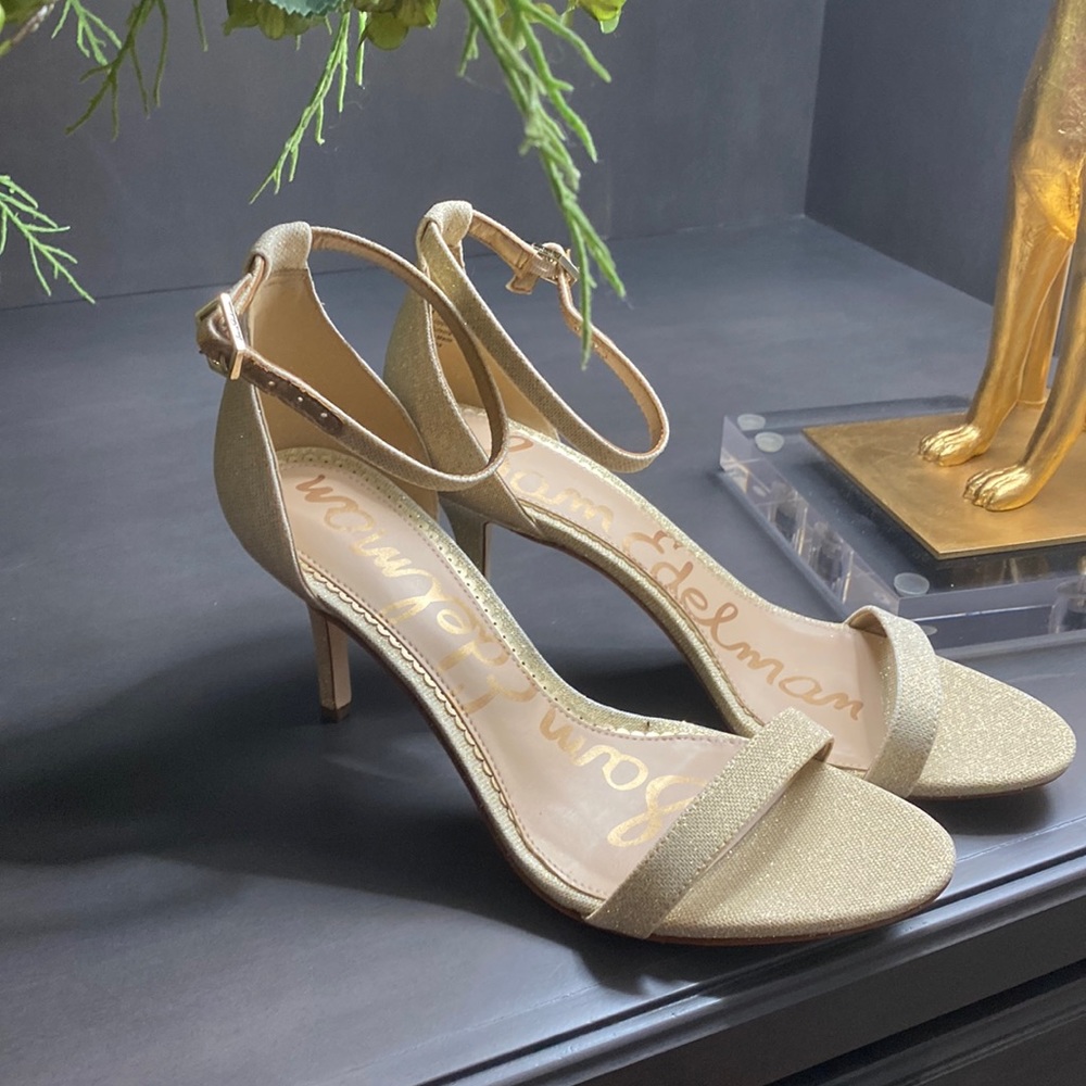 Sam Edelman Patti Lt Gold Glitter Shoes